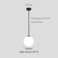 Lustre Globe Lumineux - Or/Noir/Argent - Style Moderne | Marco Lucetti Noir 20cm / Blanc froid