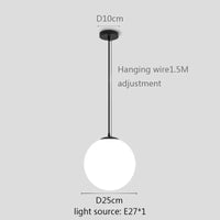 Lustre Globe Lumineux - Or/Noir/Argent - Style Moderne | Marco Lucetti Noir 25cm / Blanc froid