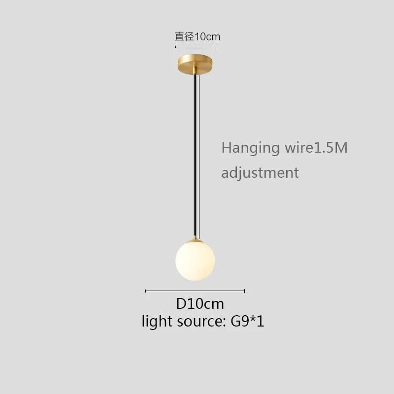 Lustre Globe Lumineux - Or/Noir/Argent - Style Moderne | Marco Lucetti Or 10cm / Blanc froid