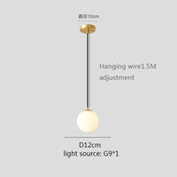 Lustre Globe Lumineux - Or/Noir/Argent - Style Moderne | Marco Lucetti Or 12cm / Blanc froid