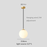 Lustre Globe Lumineux - Or/Noir/Argent - Style Moderne | Marco Lucetti Or 18cm / Blanc froid