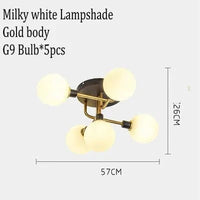 Lustre Gris Fumée Moderne pour Maison Intérieur | Marco Lucetti 5 plafonniers 1 / Lumière blanche