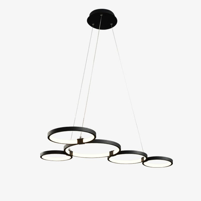 Lustre Hirva avec anneaux LED suspendus | Marco Lucetti