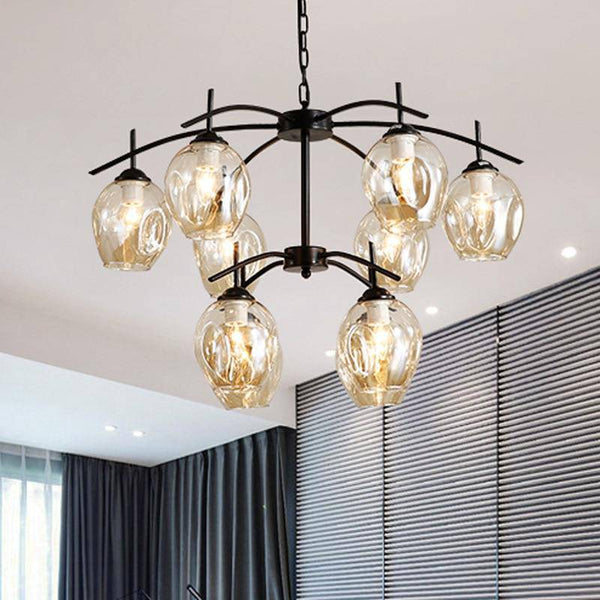 Lustre Industriel avec Boules en Verre Suspens Indoor | Marco Lucetti