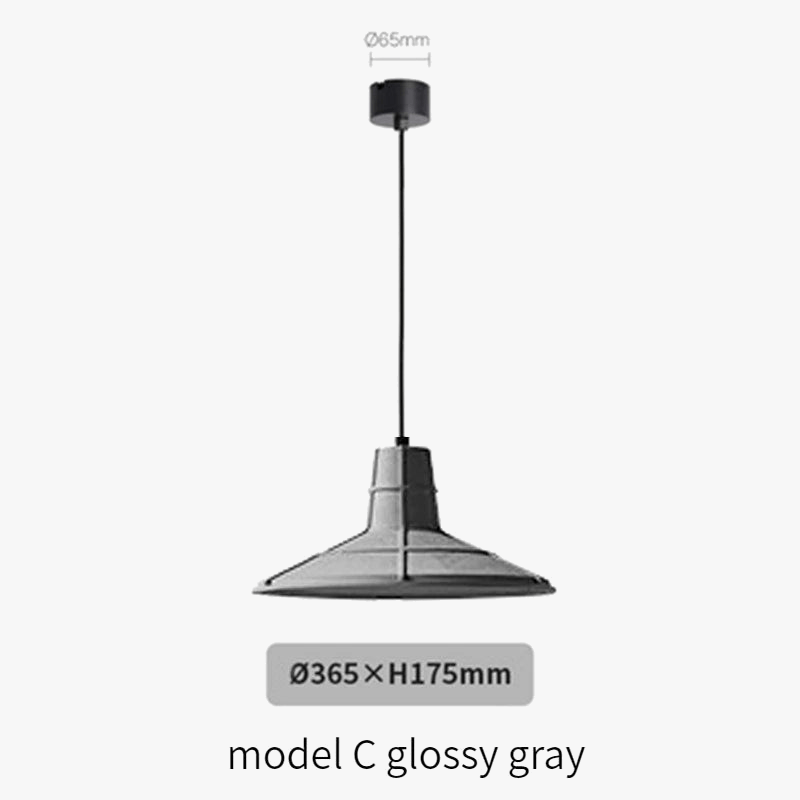 Lustre industriel en béton pour bar maison au style loft rétro | Marco Lucetti