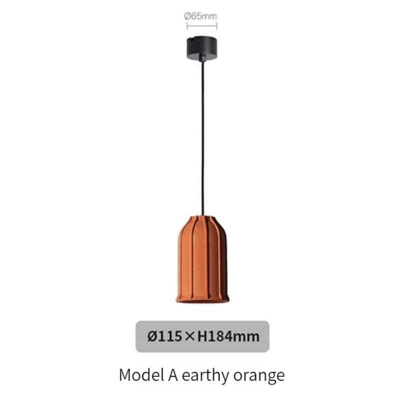 Lustre industriel en béton pour bar maison au style loft rétro | Marco Lucetti Ae orange terrestre / AC110V / CHINE
