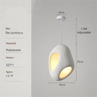 Lustre industriel en béton pour bar maison au style loft rétro | Marco Lucetti Blanc Petit / AC110V / CHINE