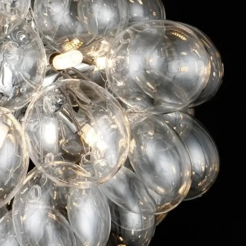 Lustre industriel en verre suspendu postmoderne | Marco Lucetti
