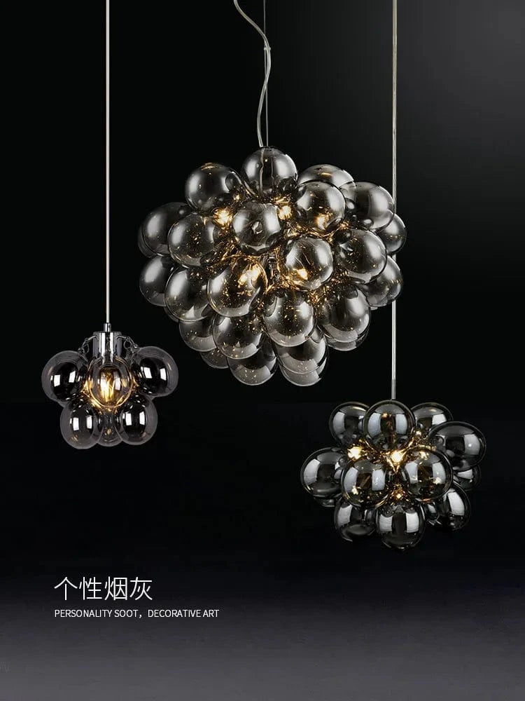 Lustre industriel en verre suspendu postmoderne | Marco Lucetti