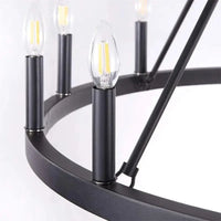 Lustre industriel moderne en fer rond avec LED pour décoration intérieure | Marco Lucetti