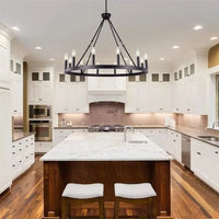 Lustre industriel moderne en fer rond avec LED pour décoration intérieure | Marco Lucetti