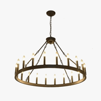 Lustre industriel moderne en fer rond avec LED pour décoration intérieure | Marco Lucetti