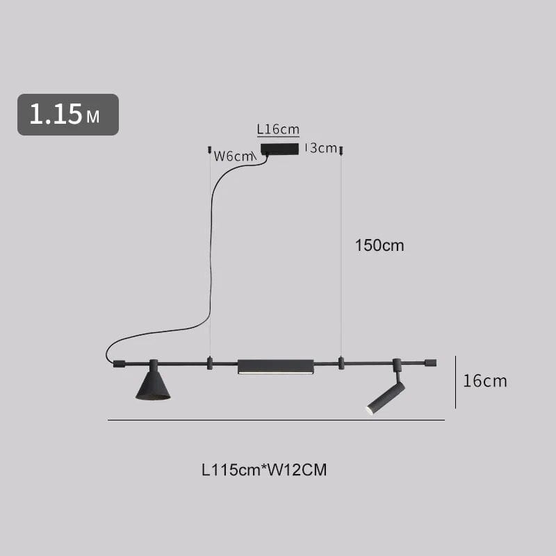 Lustre Industriel pour Bar à Thé | Marco Lucetti 115 cm / Chaud