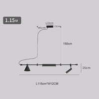 Lustre Industriel pour Bar à Thé | Marco Lucetti 115 cm / Chaud