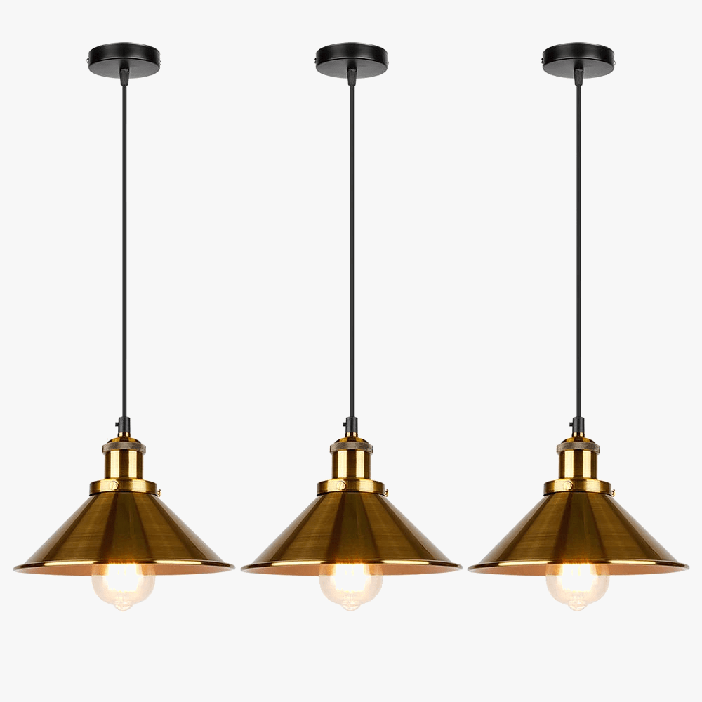 Lustre Industriel Rétro à Trois Têtes Suspendues - Sélection Maison | Marco Lucetti