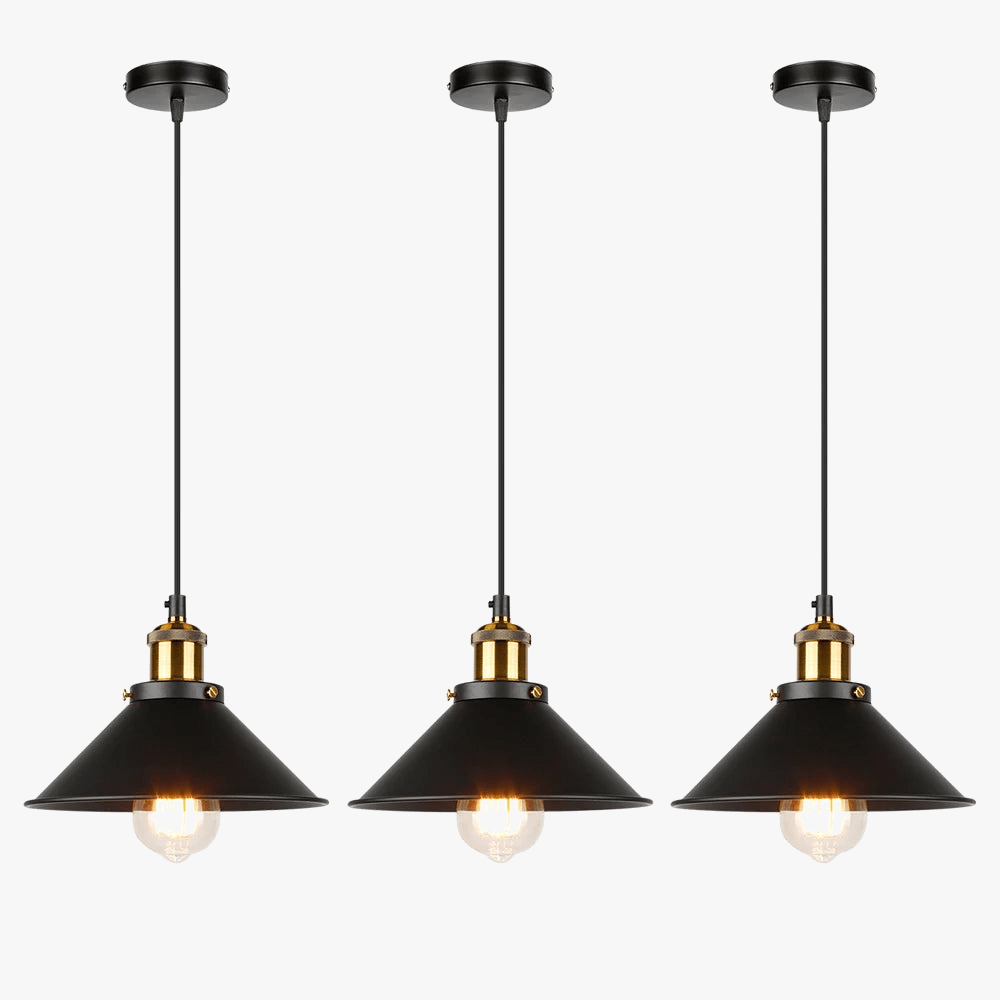 Lustre Industriel Rétro à Trois Têtes Suspendues - Sélection Maison | Marco Lucetti