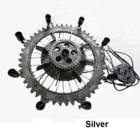 Lustre industriel rétro créatif en bois avec 9 têtes - Idéal pour loft, restaurant, café | Marco Lucetti