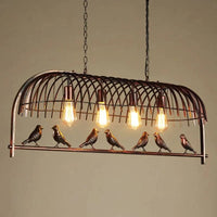 Lustre industriel rétro oiseau créatif en fer pour loft restaurant bar - Édition Limitée | Marco Lucetti