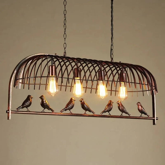 Lustre industriel rétro oiseau créatif en fer pour loft restaurant bar - Édition Limitée | Marco Lucetti