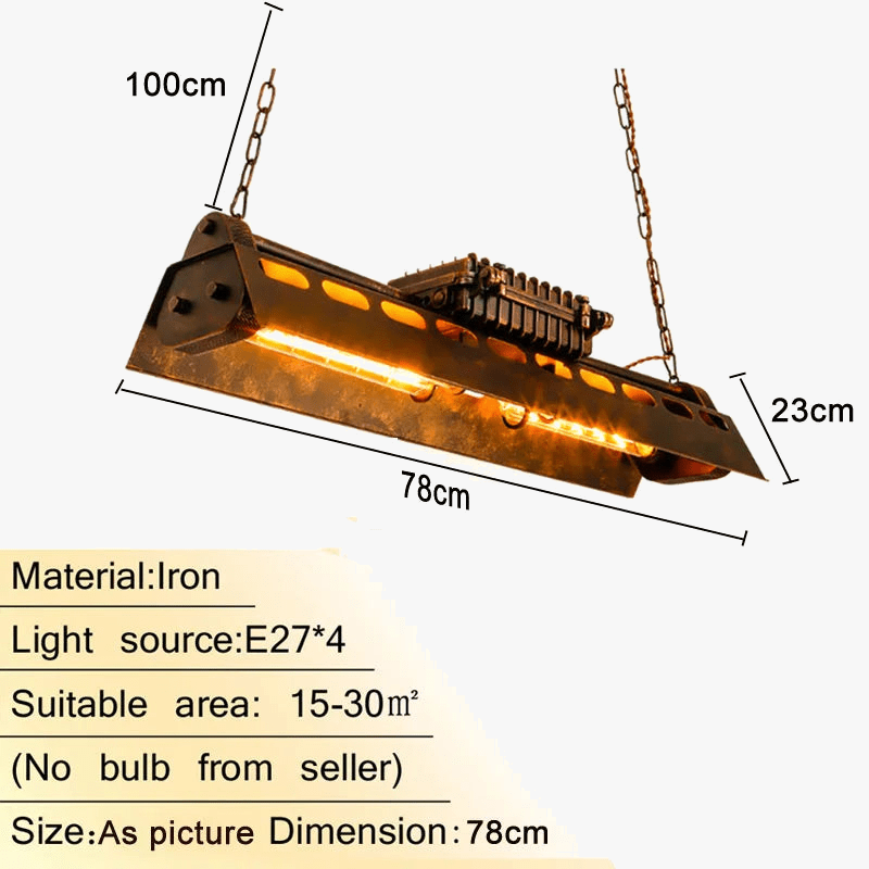 Lustre industriel rétro pour bar café | Marco Lucetti