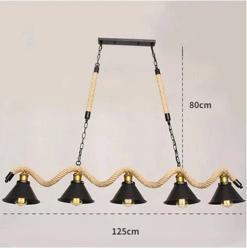 Lustre Industriel Rétro pour Restaurant | Marco Lucetti 5 têtes