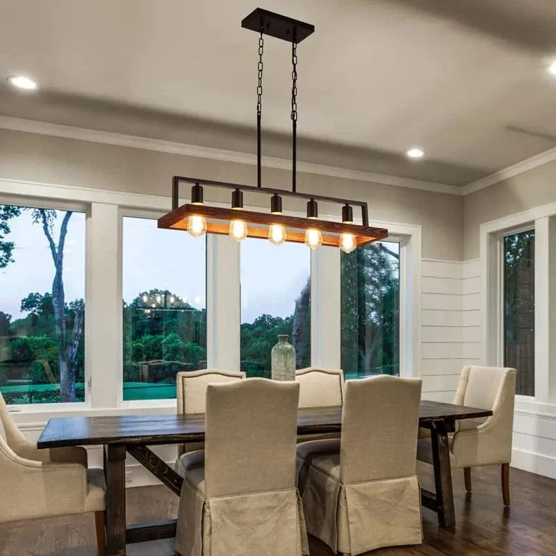 Lustre industriel Vintage à 5 ampoules E27 | Marco Lucetti