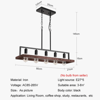 Lustre industriel Vintage à 5 ampoules E27 | Marco Lucetti
