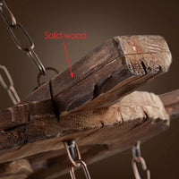 Lustre Industriel Vintage en Bois pour Bar Café Restaurant | Marco Lucetti