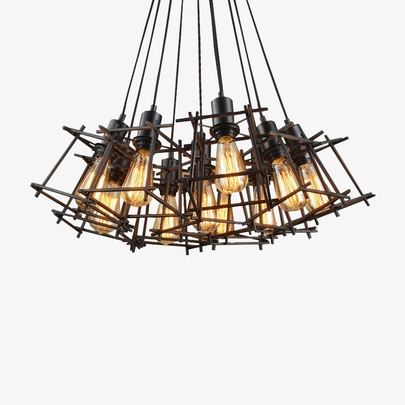Lustre Onigun : Éclairage Industriel Cubique
