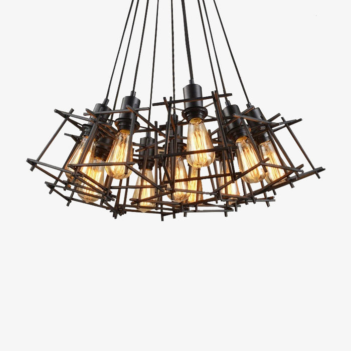 Lustre Onigun : Éclairage Industriel Cubique