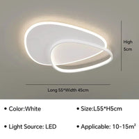 Lustre Intérieur Moderne à LED pour Décoration Maison | Marco Lucetti Blanc L55cm / Blanc tricolore