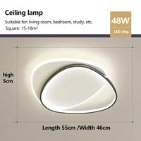 Lustre Intérieur Moderne à LED pour Décoration Maison | Marco Lucetti Noir L55CM / Blanc chaud