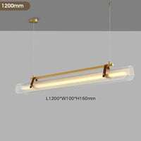 Lustre italien minimaliste pour restaurant | Marco Lucetti Or 120cm
