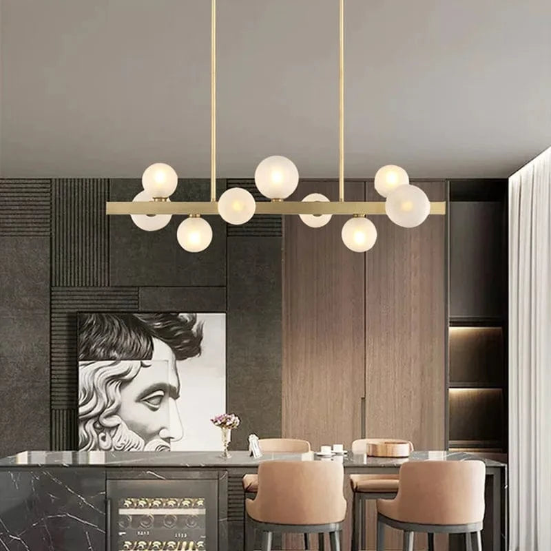 Lustre Italien Moderne LED Cuivre pour Bar Café | Marco Lucetti