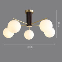 Lustre Japonais Cuivre Haricot Magique | Marco Lucetti Plafond 5 noyers