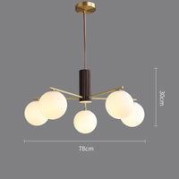 Lustre Japonais Cuivre Haricot Magique | Marco Lucetti Suspension 5 noyers