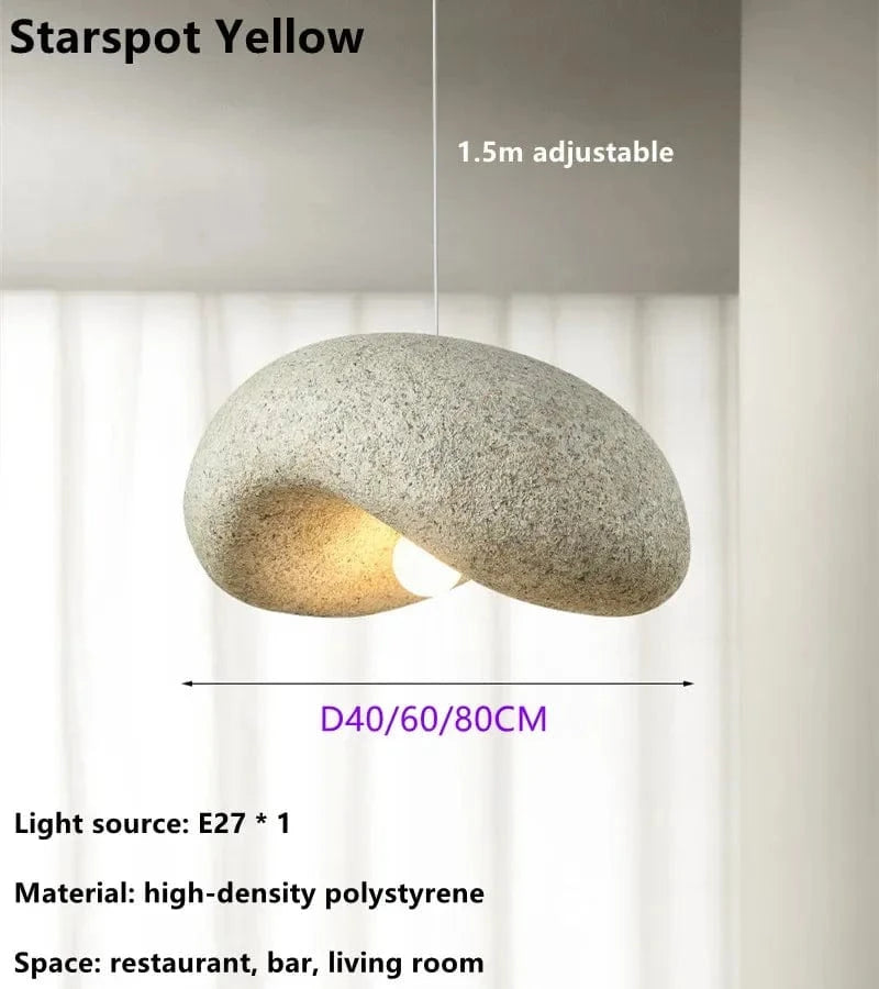 Lustre japonais élégant | Marco Lucetti Tache stellaire jaune / D40cm / Blanc froid