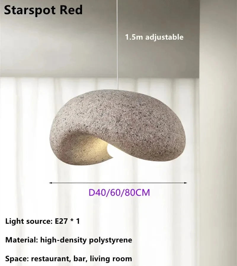 Lustre japonais élégant | Marco Lucetti Tache stellaire rouge / D40cm / Blanc froid