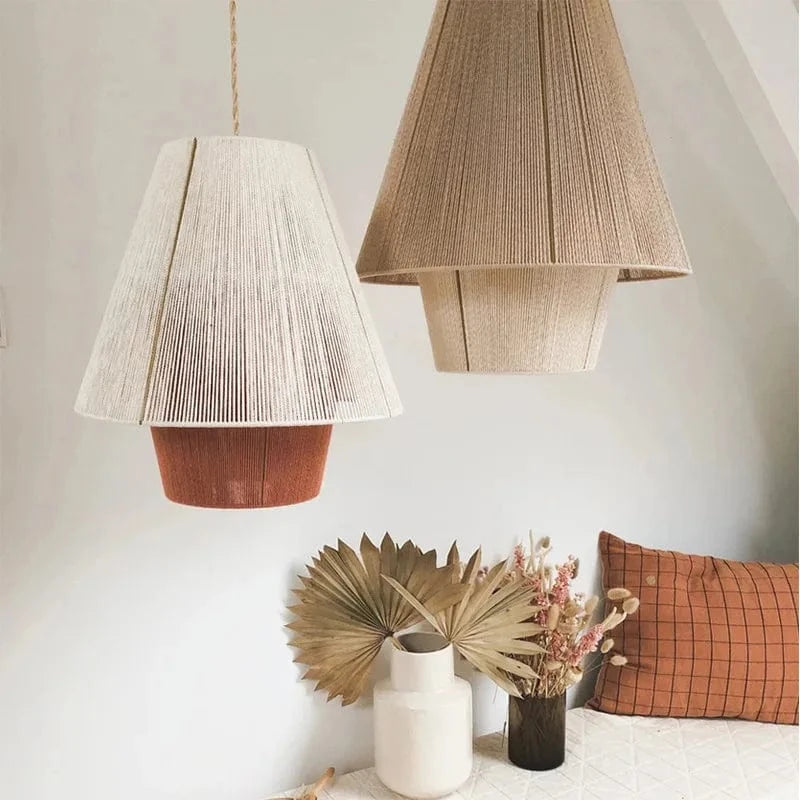 Lustre japonais en corde de chanvre. | Marco Lucetti