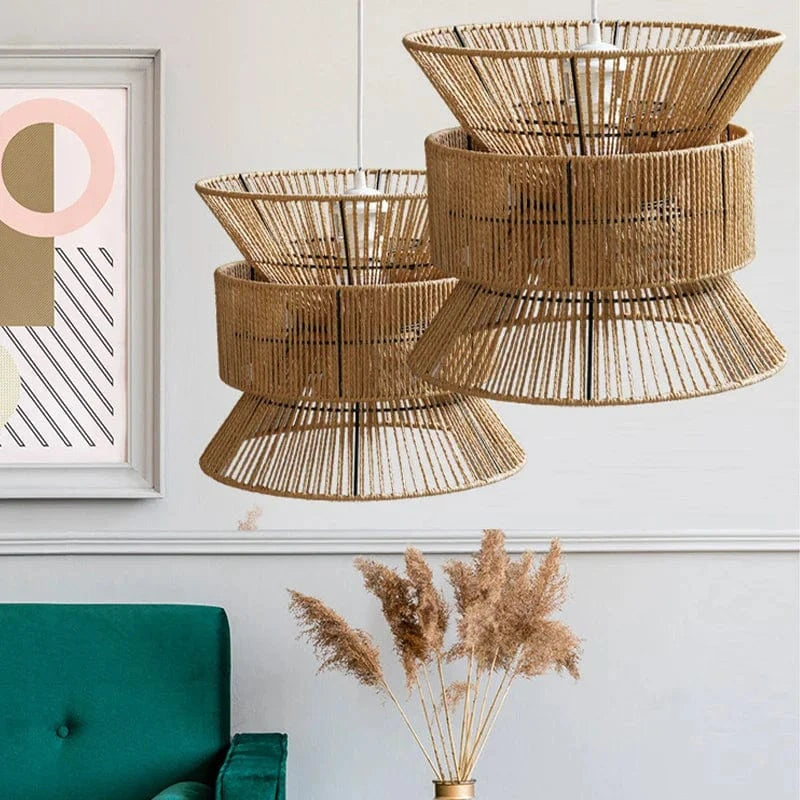 Lustre japonais en corde de papier Wabi-sabi | Marco Lucetti