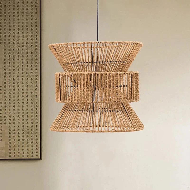 Lustre japonais en corde de papier Wabi-sabi | Marco Lucetti