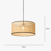 Lustre Japonais en Rotin Tissé Bambou – Style Minimaliste Moderne | Marco Lucetti