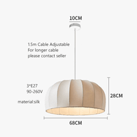 Lustre japonais en soie pour une salle à manger au style Wabi-sabi | Marco Lucetti