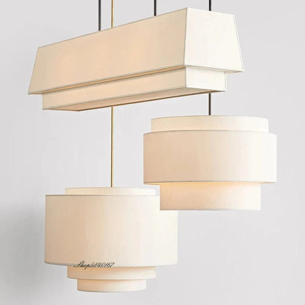 Lustre japonais en tissu LED modernes. | Marco Lucetti