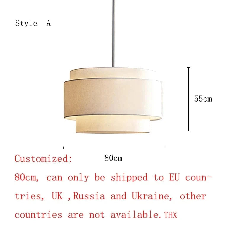 Lustre japonais en tissu LED modernes. | Marco Lucetti Personnalisé un 80 cm