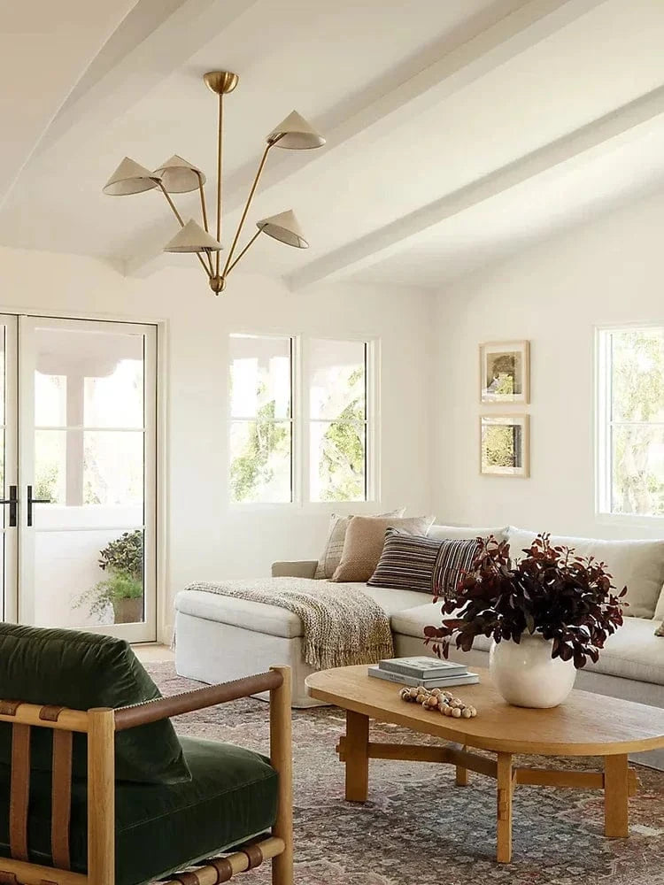 Lustre japonais en tissu pour plafond suspendu - Éclairage LED pour salon, cuisine, chambre | Marco Lucetti