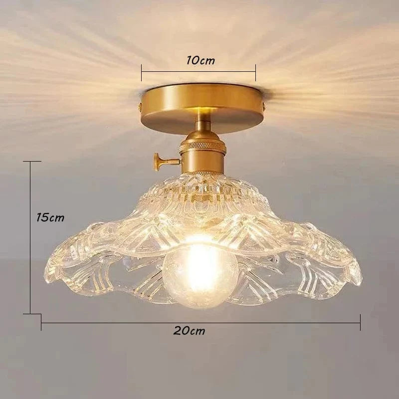 Lustre japonais en verre et laiton | Marco Lucetti 1081