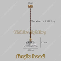 Lustre japonais en verre et laiton | Marco Lucetti 1093A