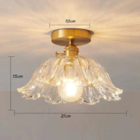 Lustre japonais en verre et laiton | Marco Lucetti 1095