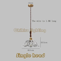 Lustre japonais en verre et laiton | Marco Lucetti 1095A